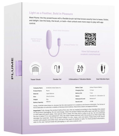 Svakom - Plume, Flexible Brush-tail Bullet Vibrator