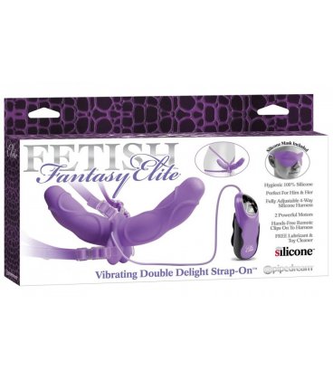 Elite Vibrating Double Delight Strap-On