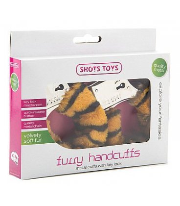 Handbojor med fluff - tiger