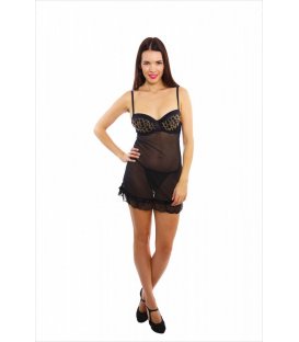 Baci - Leopard Chemise and G-string Set