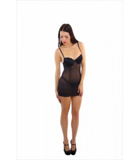 Baci - Mesh & Lace Chemise & G-string