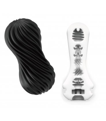 Tenga -  Flex Masturbation Sleeve, Rocky Black