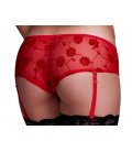 Baci - Red Rose Open Crotch Boyshort Panty