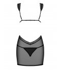 Obsessive - Swanita chemise & thong, Black