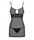 Obsessive - 812 chemise & thong, Black