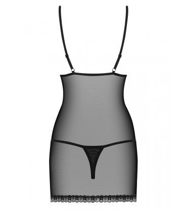 Obsessive - 820 chemise & thong, Black