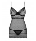 Obsessive - 817 chemise & thong, Black