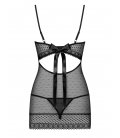 Obsessive - 817 chemise & thong, Black