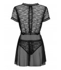 Obsessive - Swanita Robe & Panties, Black