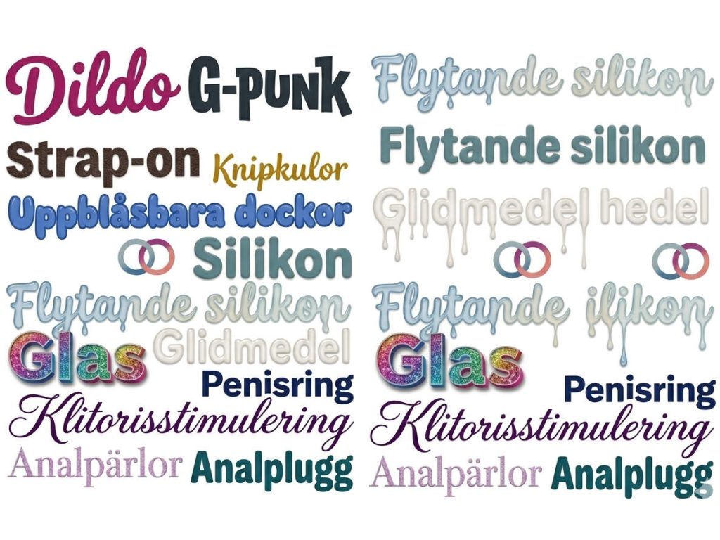 Vanliga termer i en sexleksaksbutik